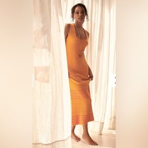 By Anthropologie Scoop-Neck Midi Sweater Dress